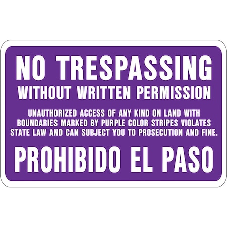 Midwest Fastener Hy-Ko  Aluminum Sign, No Trespassing SS-50